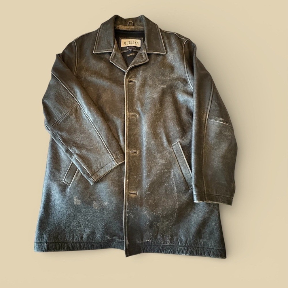 Vintage M. Julian Wilson's Leather Coat Black Dean Winchester Supernatural XLT‎